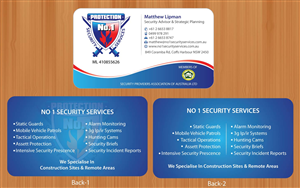 Visitenkarten-Design von Sbss für No. 1 Security Services Pty Ltd | Design: #3312975