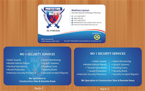 Visitenkarten-Design von Sbss für No. 1 Security Services Pty Ltd | Design: #3312998