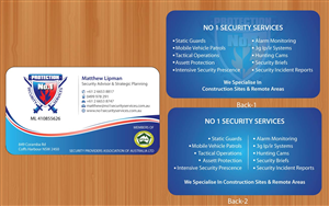 Visitenkarten-Design von Sbss für No. 1 Security Services Pty Ltd | Design: #3313004