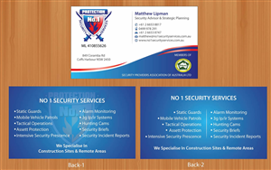 Visitenkarten-Design von Sbss für No. 1 Security Services Pty Ltd | Design: #3313035