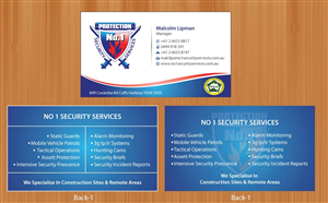 Visitenkarten-Design von Sbss für No. 1 Security Services Pty Ltd | Design: #3316172
