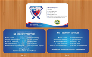 Visitenkarten-Design von Sbss für No. 1 Security Services Pty Ltd | Design: #3316180