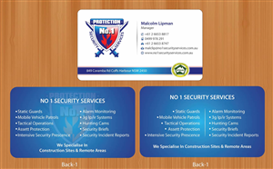 Visitenkarten-Design von Sbss für No. 1 Security Services Pty Ltd | Design: #3316185