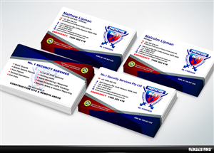 Business Card Design by gekgrfx for No. 1 Security Services Pty Ltd | Design: #3341414