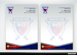 Business Card Design by gekgrfx for No. 1 Security Services Pty Ltd | Design: #3349775