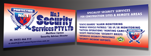 Visitenkarten-Design von Jellie für No. 1 Security Services Pty Ltd | Design: #3310741