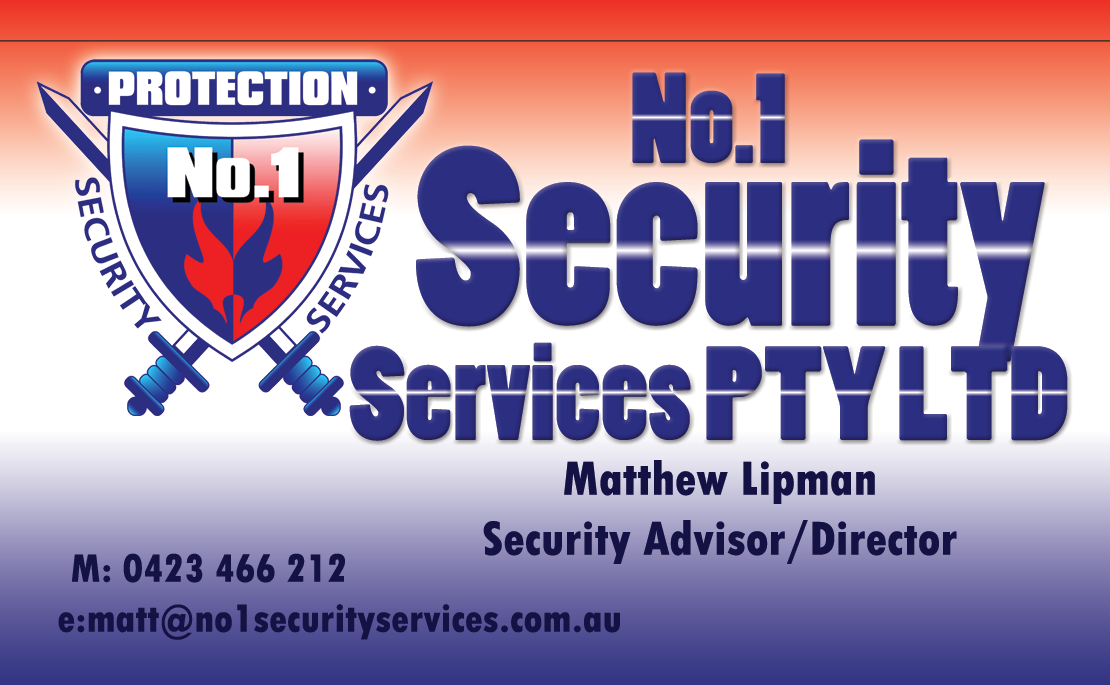 Diseño de Tarjeta de Presentación por Jellie para No. 1 Security Services Pty Ltd | Diseño #3310745