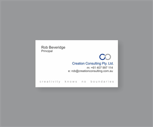 Diseño de Tarjeta de Presentación por SK para Creation Consulting | Diseño: #3311006