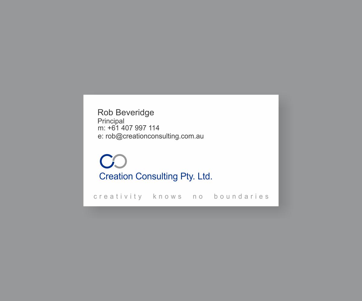 Diseño de Tarjeta de Presentación por SK para Creation Consulting | Diseño #3311007