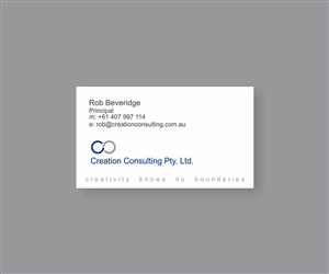 Business Card Design by SK for Creation Consulting | Design #3311007