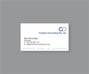 Diseño de Tarjeta de Presentación por SK para Creation Consulting | Diseño: #3311008