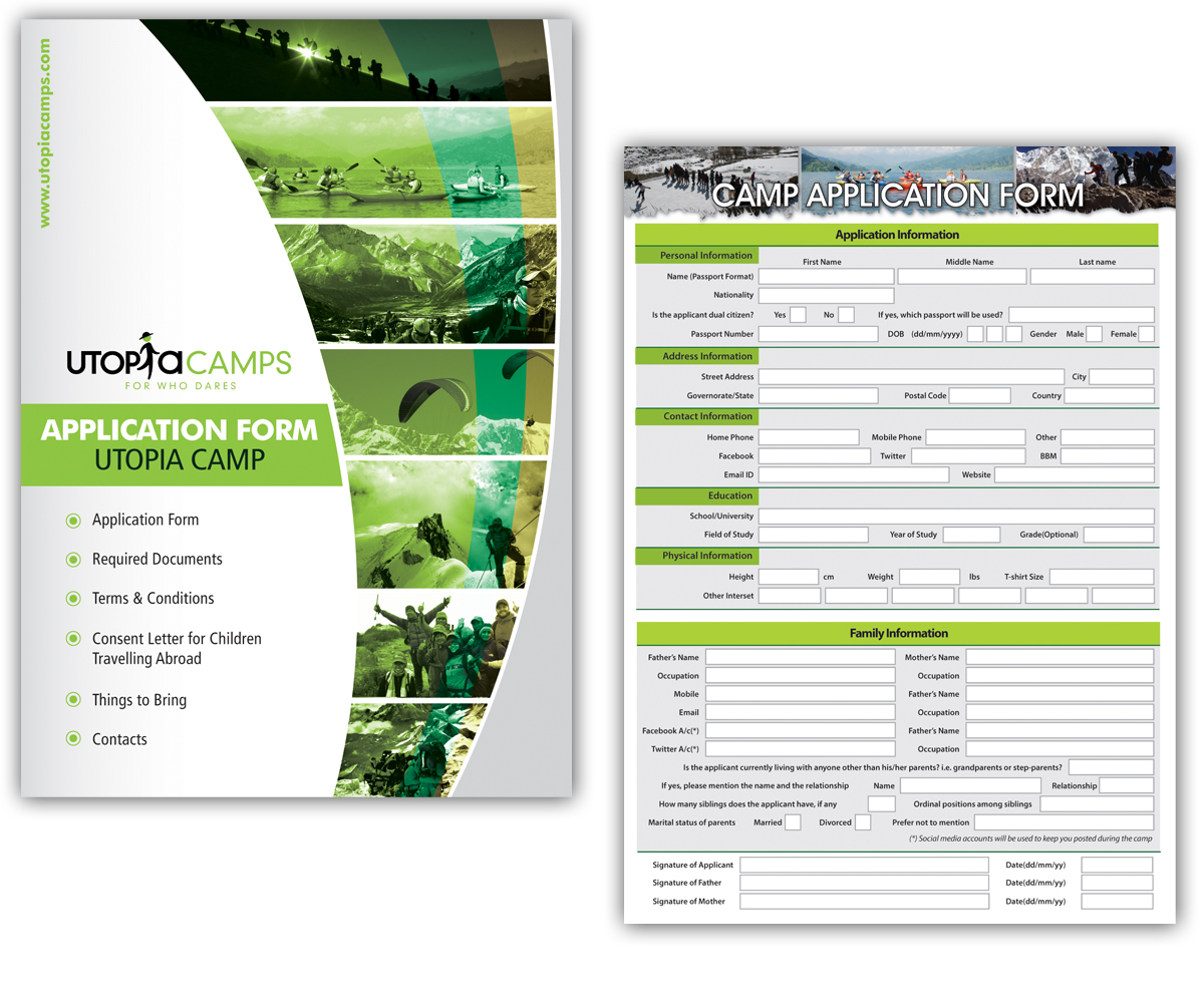 Brochure Design by Andrew1965 for Utopia Camps | Design #3339503