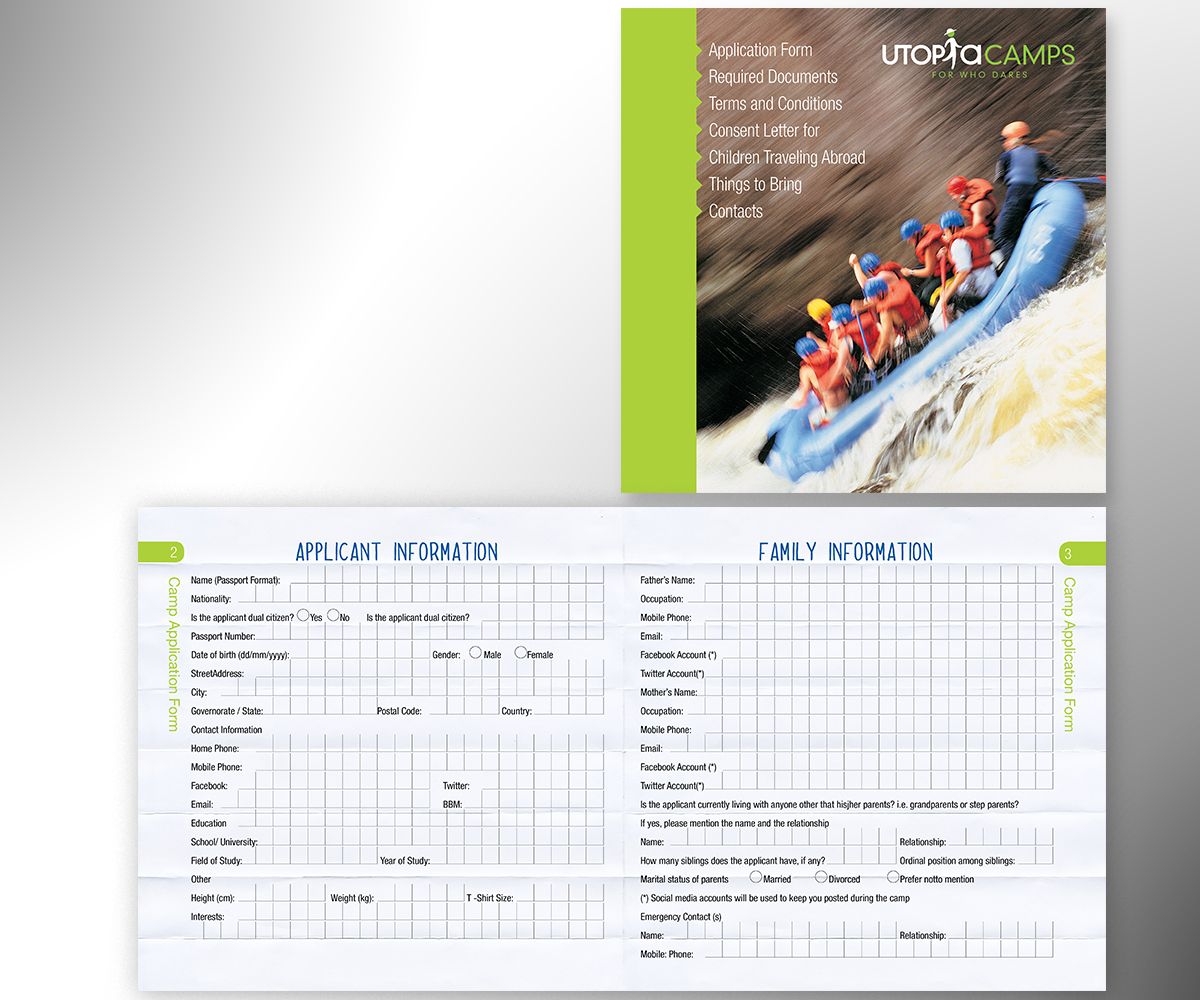 Diseño de Brochure por noworries. para Utopia Camps | Diseño #3318848