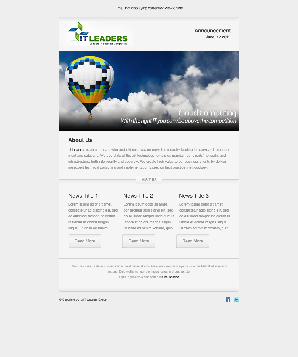 Diseño de Newsletter por Budi Tanrim para este proyecto | Diseño: #847021