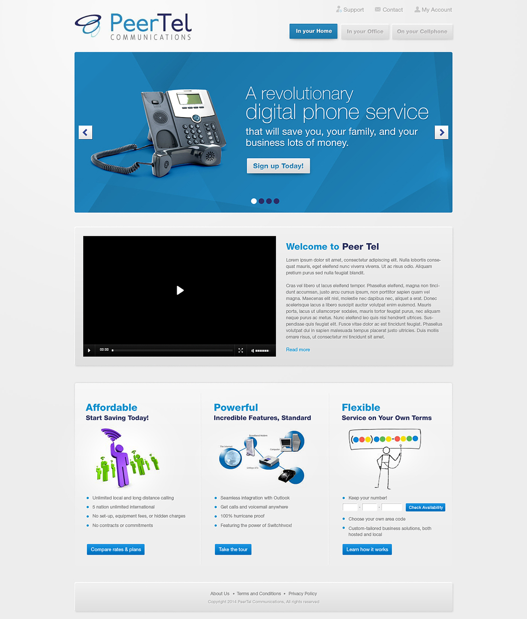 Web Design by Latest Design Ideas for PeerTel | Design #3357563