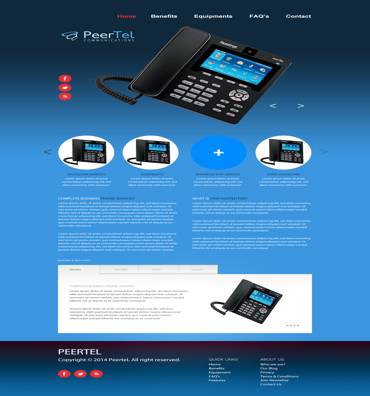 Web Design by OneUiUx for PeerTel | Design #3368458