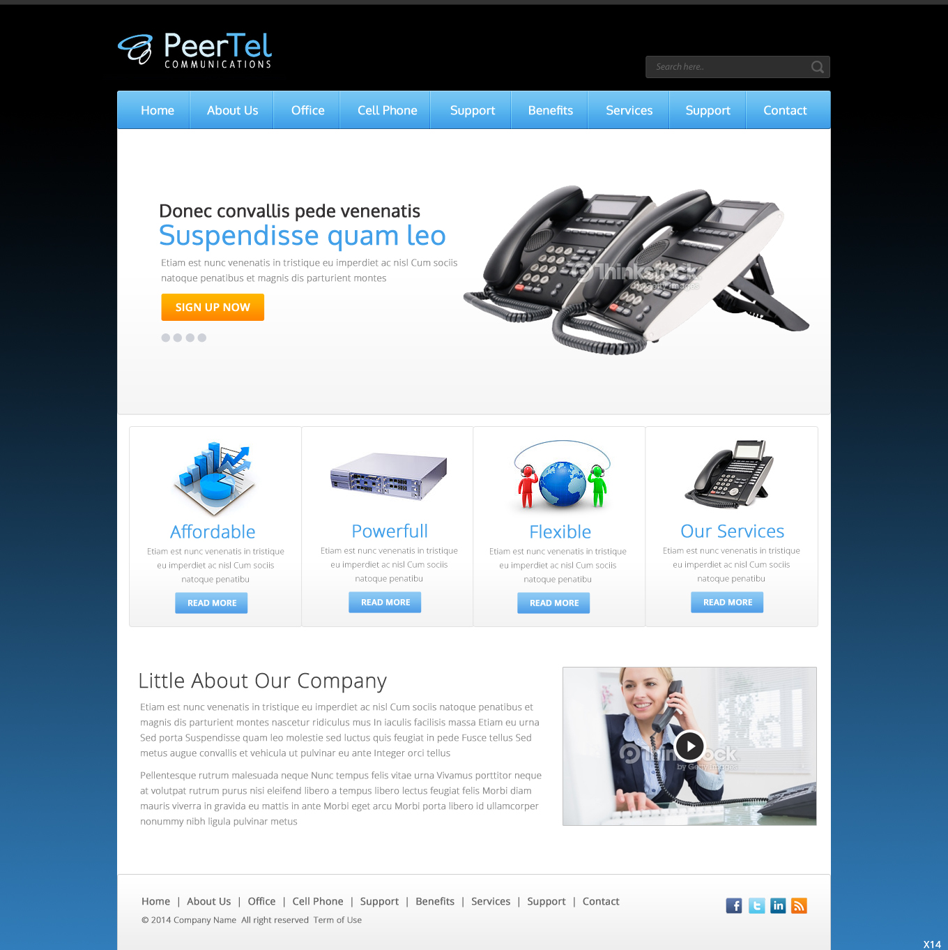 Web Design by pb for PeerTel | Design #3308081