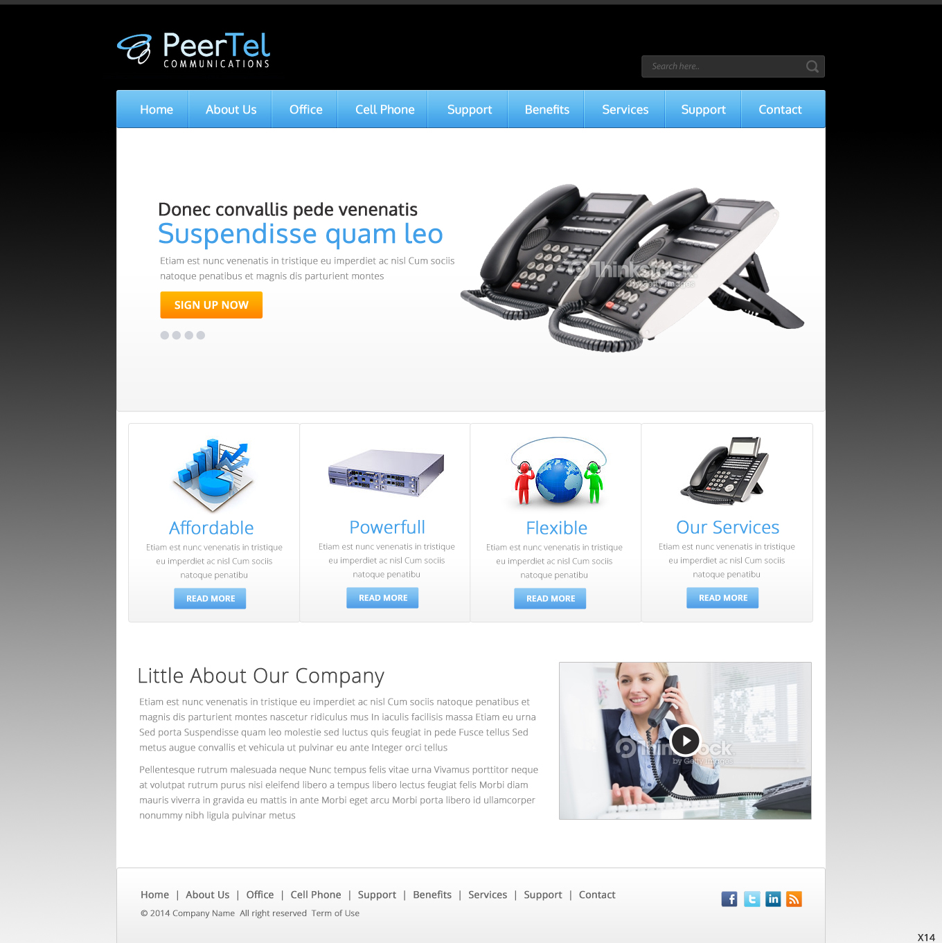 Web Design by pb for PeerTel | Design #3308083