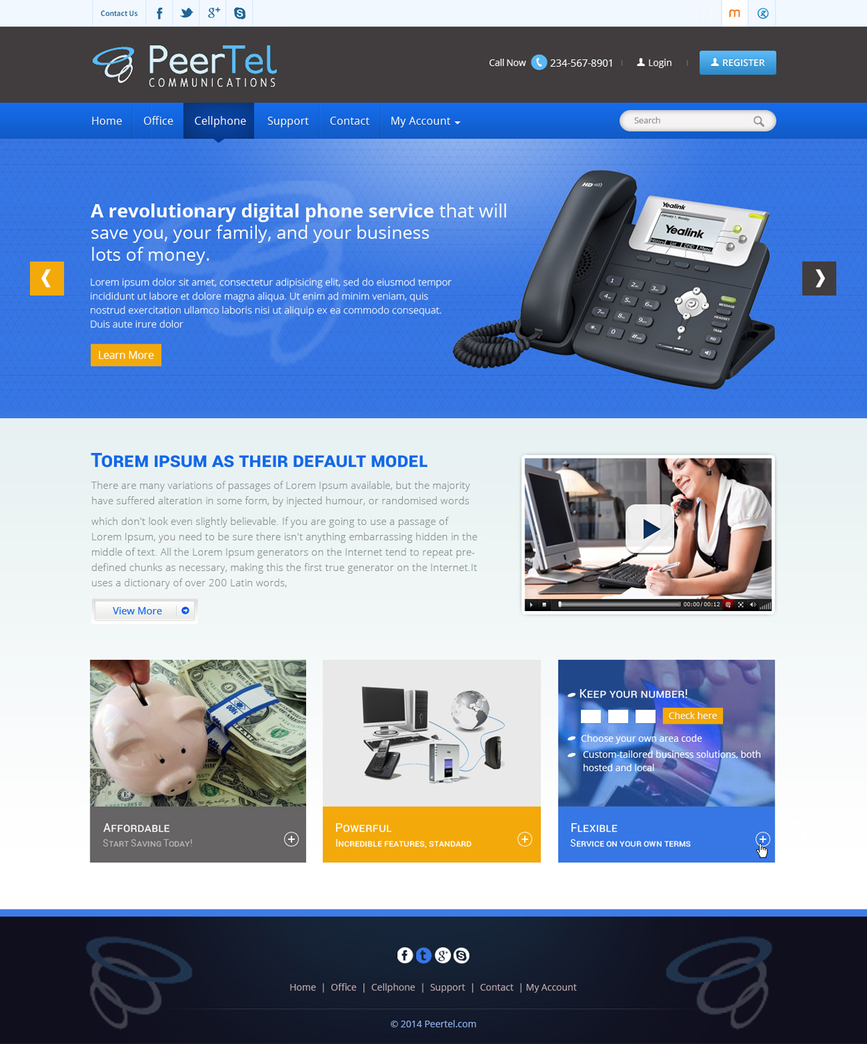 Web Design by the-lion-king for PeerTel | Design #3314805
