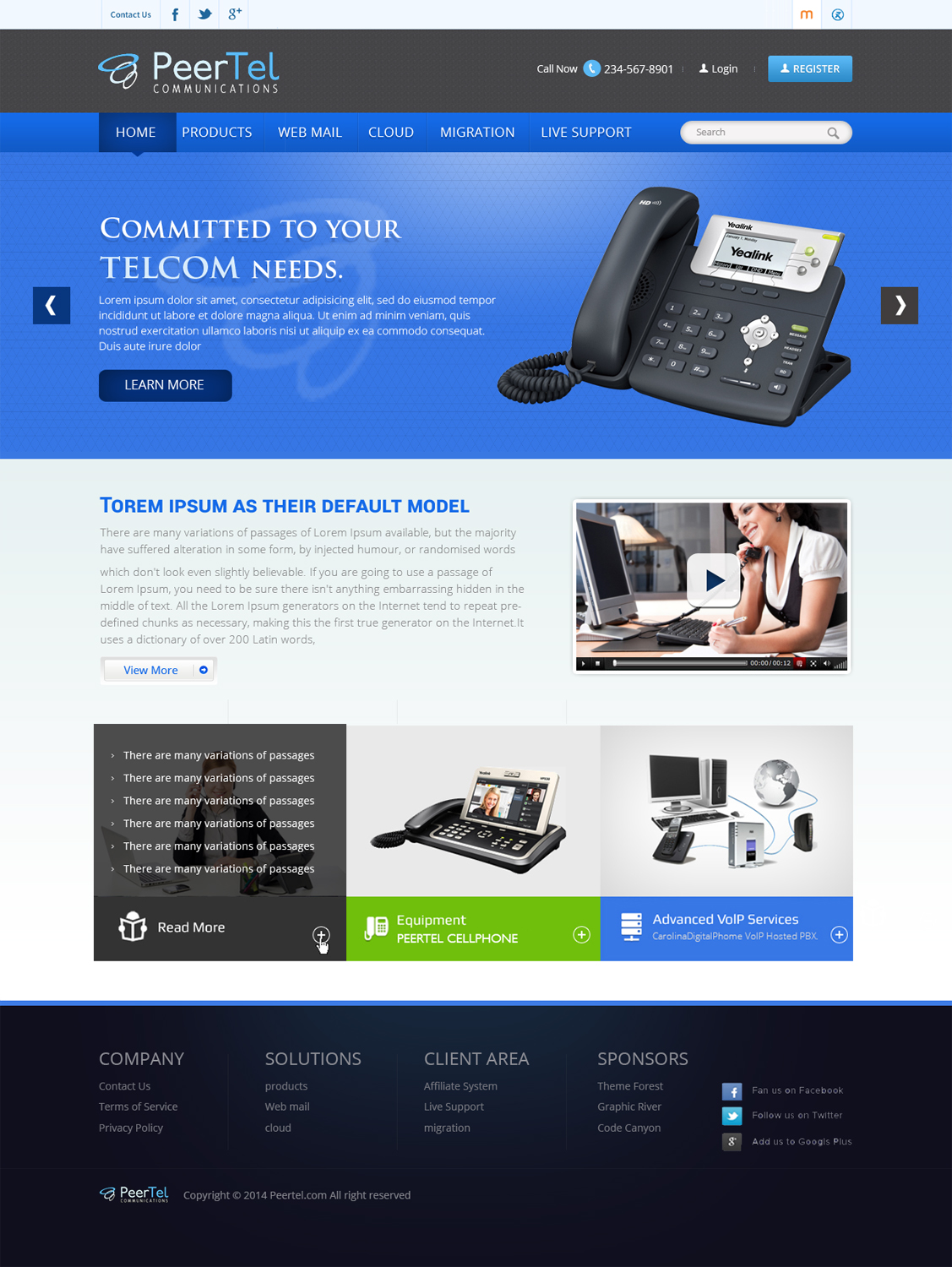 Web Design by the-lion-king for PeerTel | Design #3357259