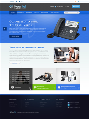 Web Design by the-lion-king for PeerTel | Design: #3357259