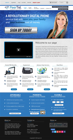 Web Design by Sukrutisolutions for PeerTel | Design: #3399821