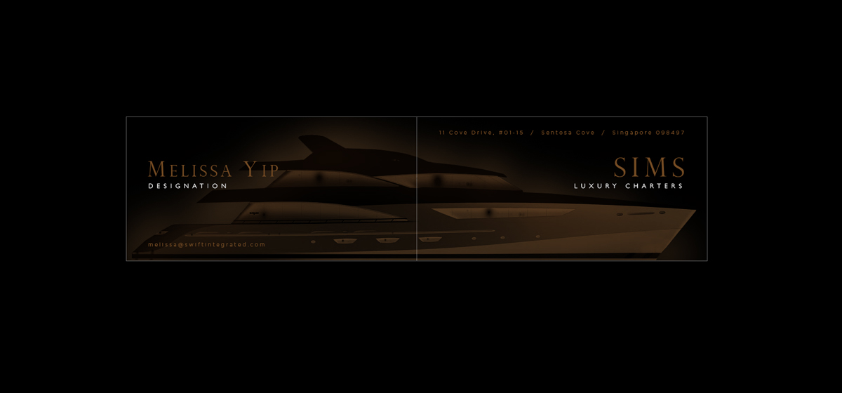 Diseño de Tarjeta de Presentación por GzP67 para SIMS Luxury Charters | Diseño #3308381