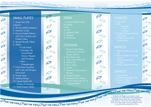 Stillwater Fish House Menu design | Design de Menu par Katyas Art and Design