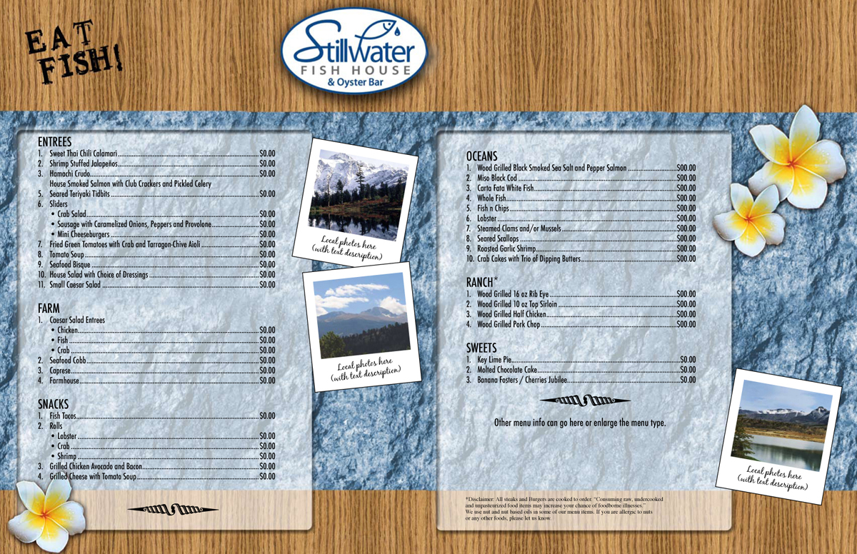 Menu Design by jmsgraphicdesign for this project | Design #827699