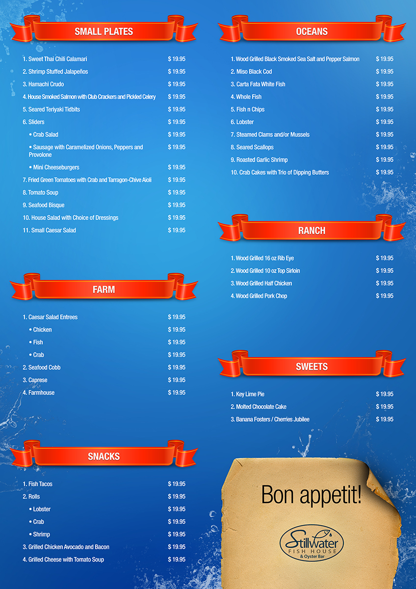 Menu Design by Fuxxo Works for this project | Design #818453