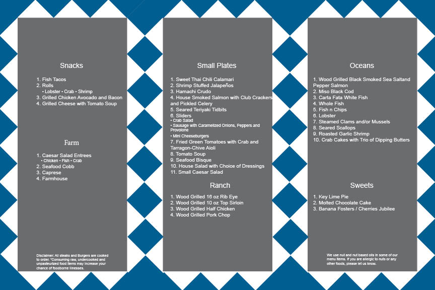 Menu Design by Bryan L. for this project | Design #828919