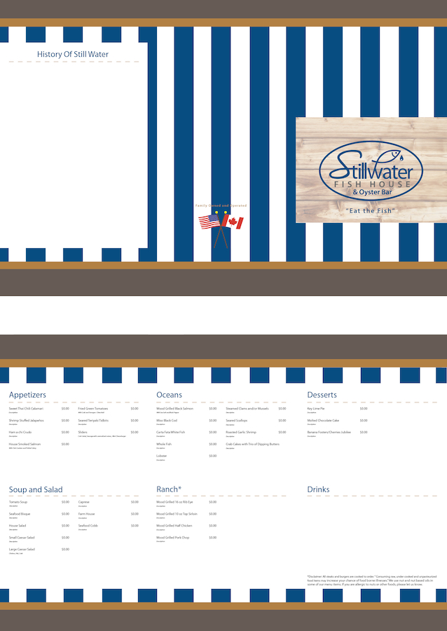 Menu Design by GLR for this project | Design #829338