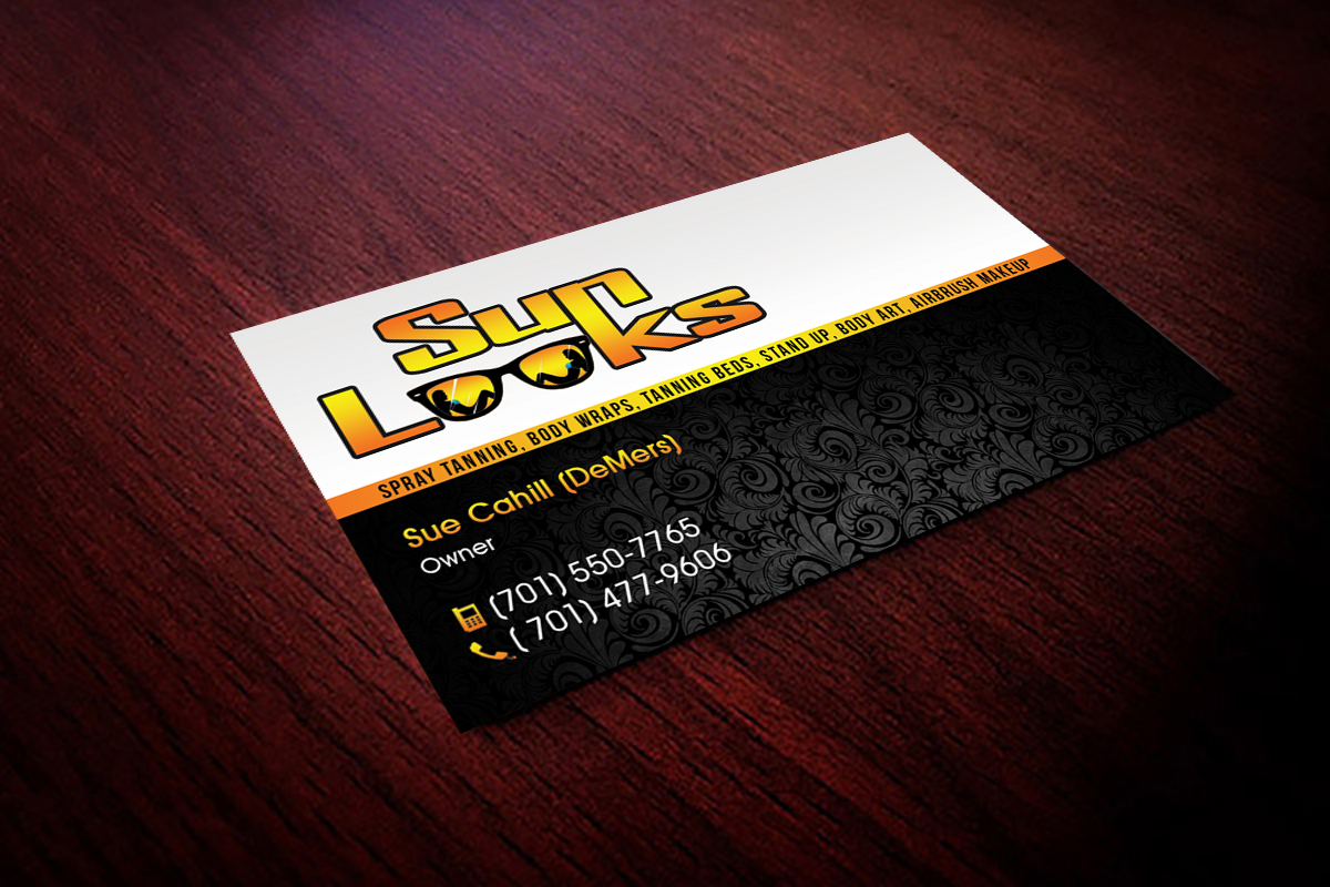 Business Card Design by Hardcore Design for Sun Looks | Design #3341791