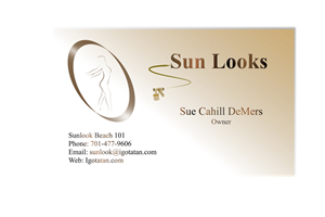 Business Card Design by nsa51southwest for Sun Looks | Design: #3333178