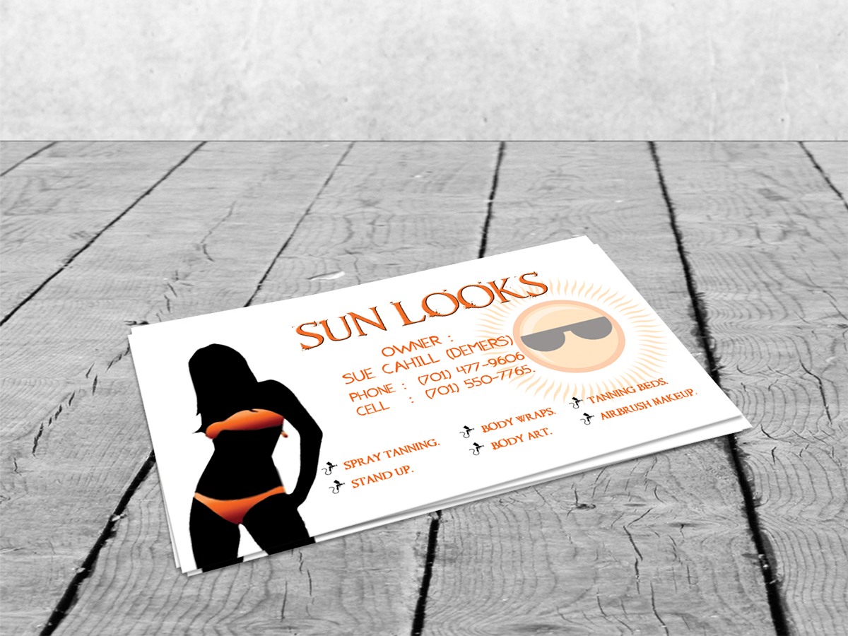 Business Card Design by Sajin for Sun Looks | Design #3335322
