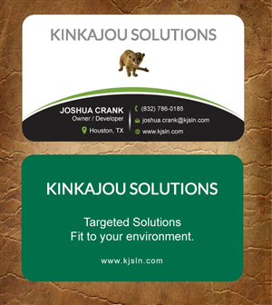 Business Card Design by Sandy1155 for Kinkajou Solutions | Design: #3355673