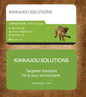 Business Card Design by Sandy1155 for Kinkajou Solutions | Design: #3355695