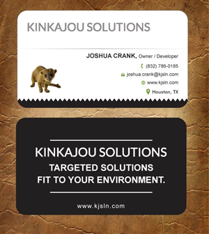 Business Card Design by Sandy1155 for Kinkajou Solutions | Design: #3355712