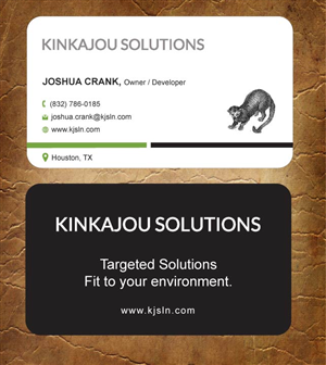 Business Card Design by Sandy1155 for Kinkajou Solutions | Design: #3355715