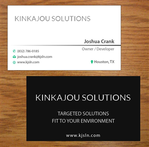 Business Card Design by Joy16589 for Kinkajou Solutions | Design: #3317606