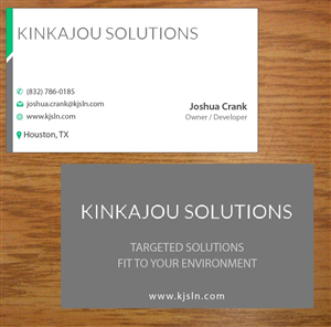 Business Card Design by Joy16589 for Kinkajou Solutions | Design: #3317616