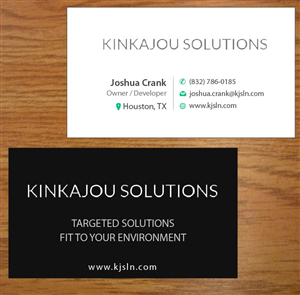 Business Card Design by Joy16589 for Kinkajou Solutions | Design: #3317619