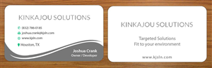 Business Card Design by Joy16589 for Kinkajou Solutions | Design: #3317621