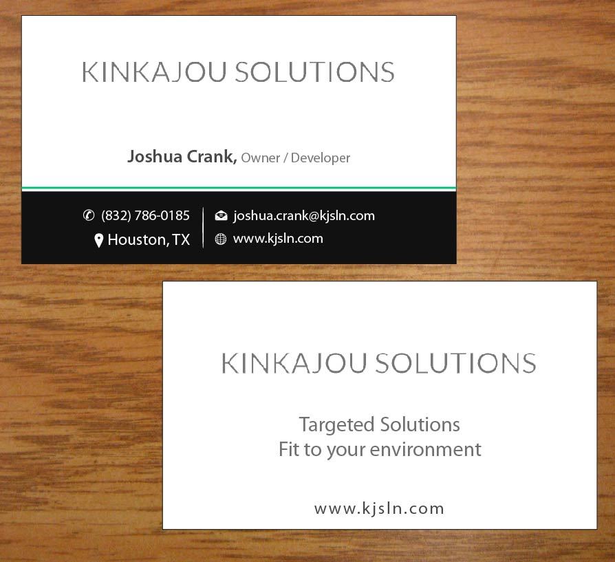 Visitenkarten-Design von Joy16589 für Kinkajou Solutions | Design #3317633