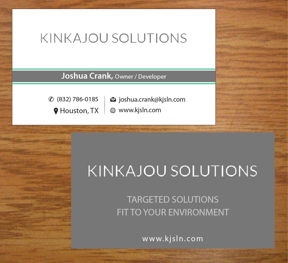 Design de Carte de Visite par Joy16589 pour Kinkajou Solutions | Design #3317644
