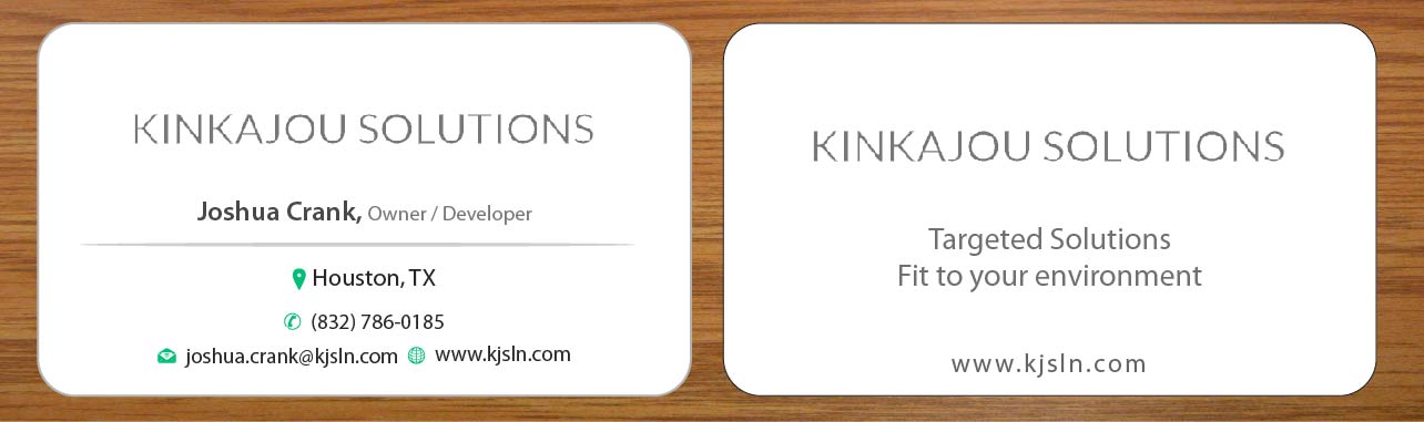 Visitenkarten-Design von Joy16589 für Kinkajou Solutions | Design #3317655