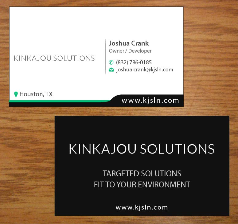Business Card Design by Joy16589 for Kinkajou Solutions | Design #3317662