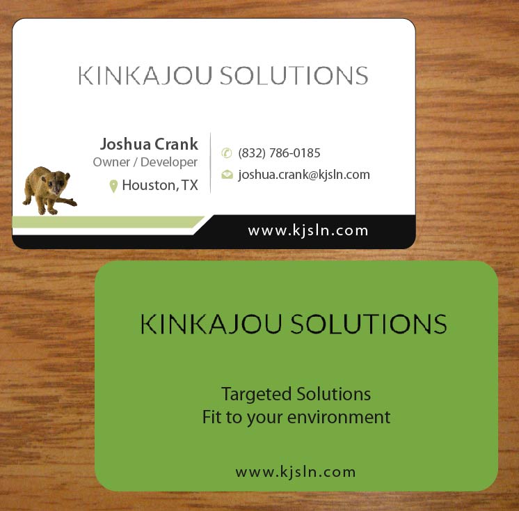 Design de Carte de Visite par Joy16589 pour Kinkajou Solutions | Design #3323266