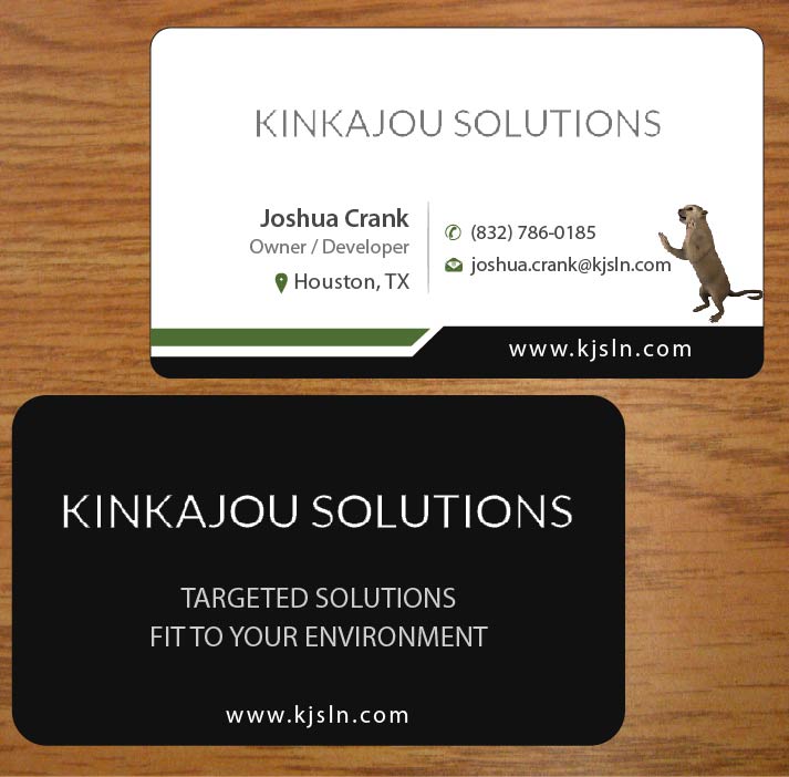 Business Card Design by Joy16589 for Kinkajou Solutions | Design #3323274