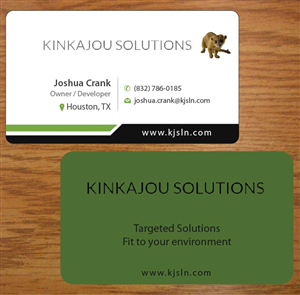 Business Card Design by Joy16589 for Kinkajou Solutions | Design: #3323282